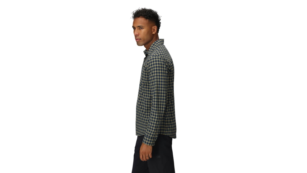 Outdoor Research Astroman Long Sleeve Sun Shirt - Mens, Gold Nebula Plaid, 2XL, 2822792912010