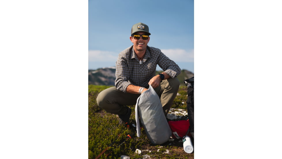 Outdoor Research Astroman Long Sleeve Sun Shirt - Mens, Gold Nebula Plaid, 2XL, 2822792912010