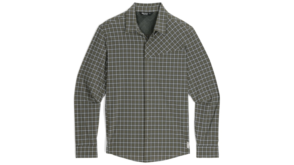 Outdoor Research Astroman Long Sleeve Sun Shirt - Mens, Ranger Green Plaid, 2XL, 2822792823010
