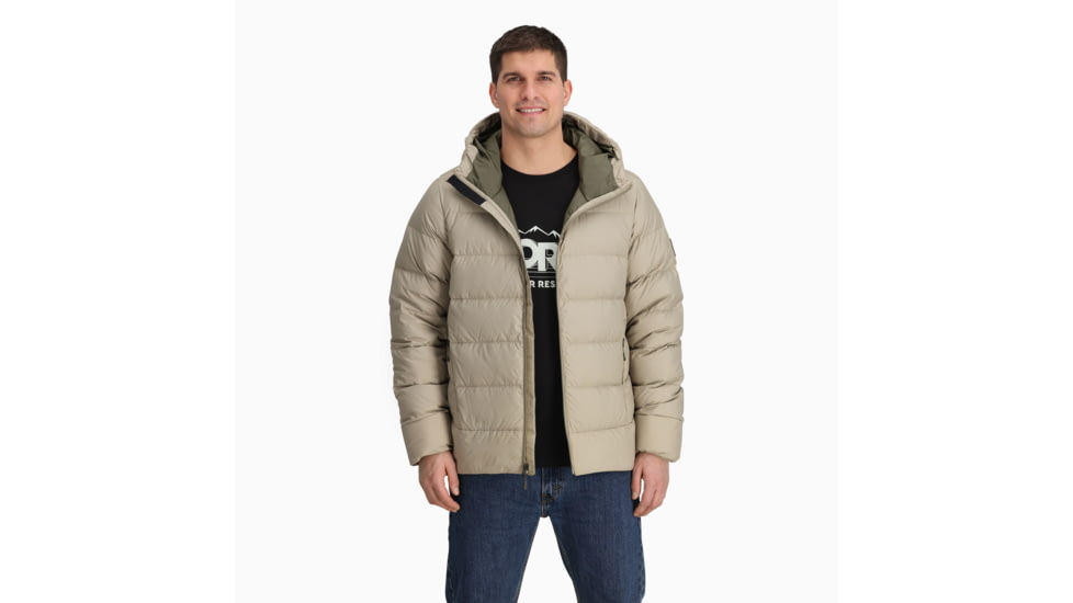 Outdoor Research Coldfront Down Hoodie - Mens, Pro Khaki, Small, 2831882291006