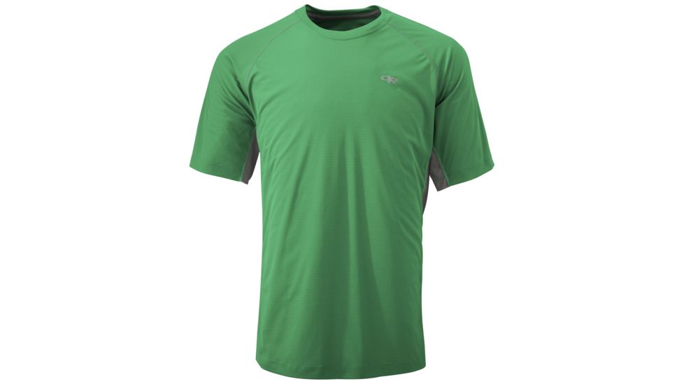 Outdoor Research Echo Duo Tee, Men's, Aloe/Pewter, S 242839-aloe/pewter-S