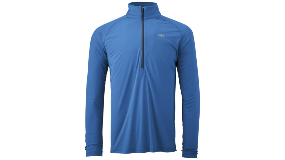 Outdoor Research Echo Long Sleeve Zip Tee, Men's, Glacier/Night, XS 242840-glacier/night-XS