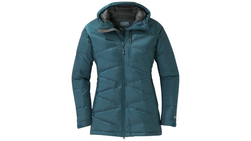 Outdoor Research Floodlight Down Parka - Womens, Washed Peacock, Medium, 2469011272007