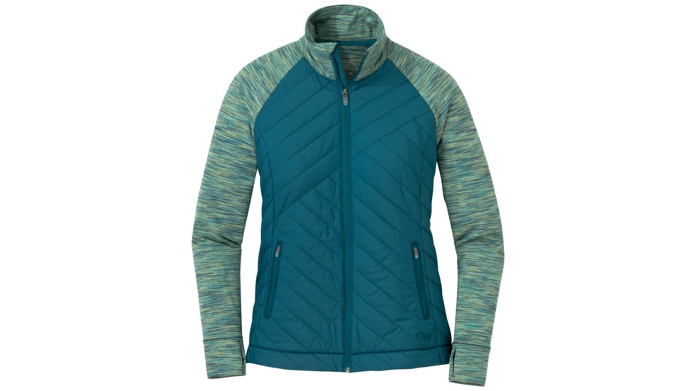 Outdoor Research Melody Hybrid Full Zip - Womens, Washed Peacock Multi, XL, 2681421405009