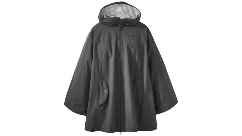 Outdoor Research Panorama Point Poncho, Women's, Charcoal Heather, One Size 264433-chr hth-1size