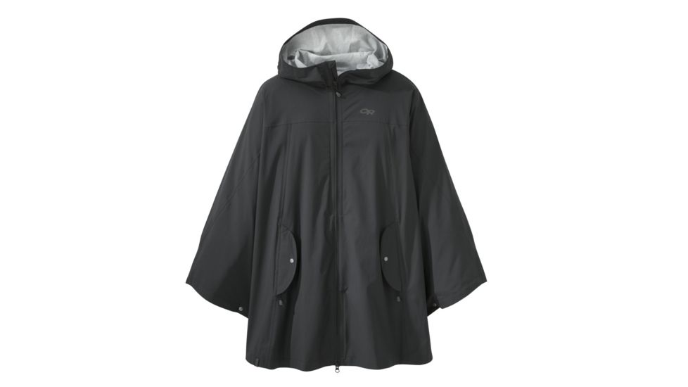 Outdoor Research Panorama Point Poncho, Womens, Black, One Size, 264433-black-1size