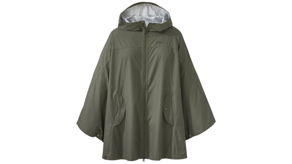 Outdoor Research Panorama Point Poncho, Womens, Fatigue Herringbone, One Size, 264433-ftg hrb-1size