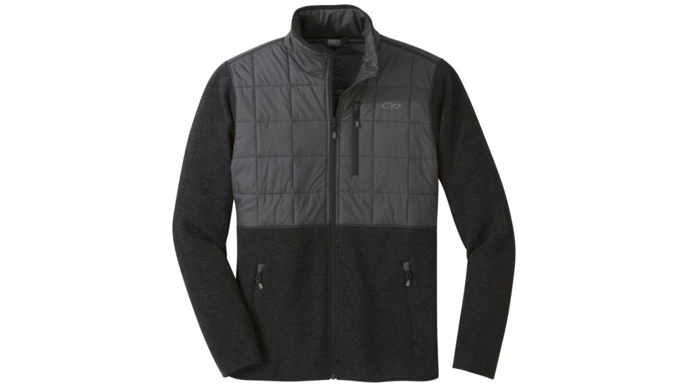 Outdoor Research Vashon Hybrid Full-Zip - Mens, Black Heather, Small, 2681120012006