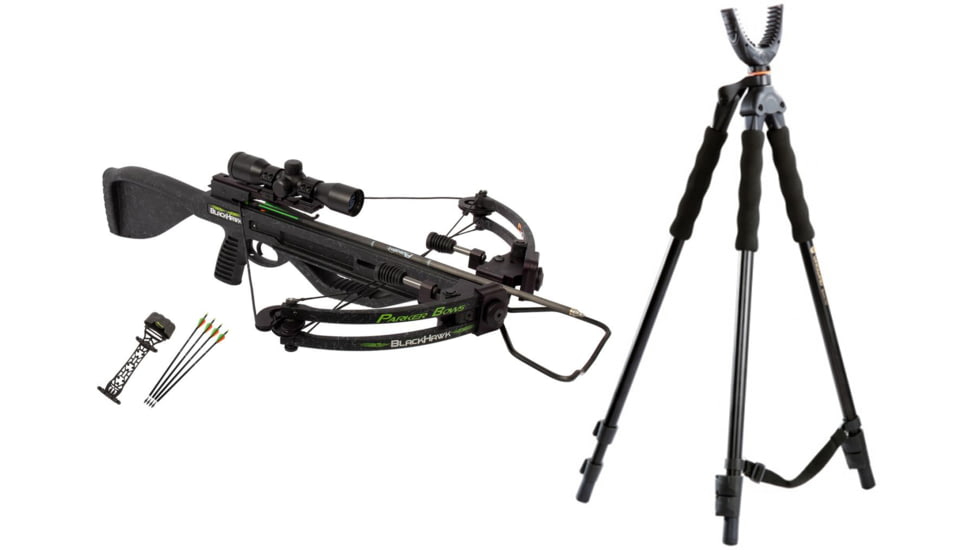 Parker Blackhawk Crossbow Pkg., 3X Illuminated MR Scope, X226-IR W/ Vanguard Quest Tripod