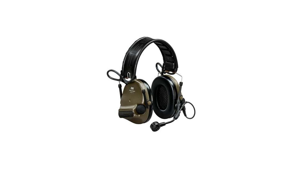 USED PELTOR Comtac VI NIB Dual Foldable Dynamic Boom Mic Hearing Defender Headset, Green, MT20H682FB-09N GNS, EDEMO1
