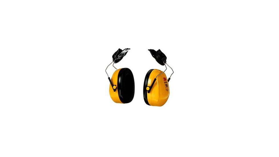 PELTOR Optime 98 Cap-Mount Earmuff, Each, Yellow, H9P3E