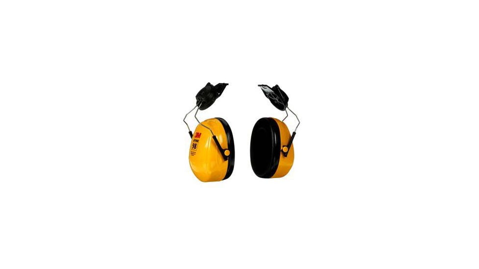 PELTOR Optime 98 Cap-Mount Earmuff, Each, Yellow, H9P3E