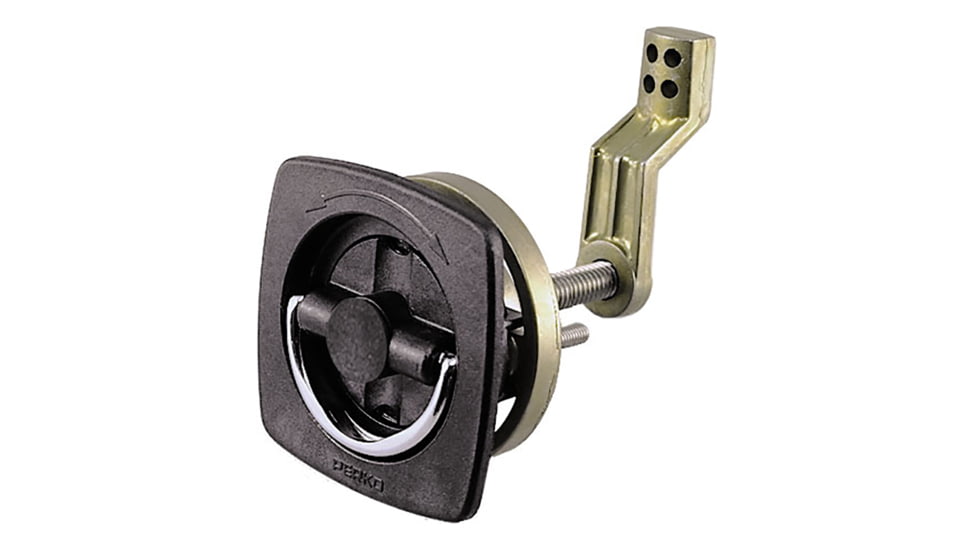 Perko Flush Latch - Non-Locking - 2.5" x 2.5" w/Offset Cam Bar &amp; Flexible Polymer Strike 73291