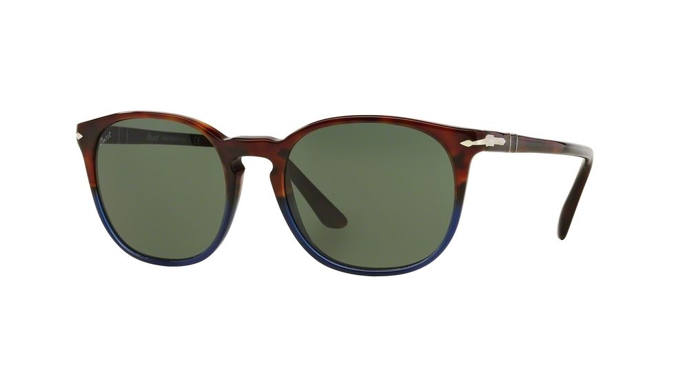 Persol PO3007S Single Vision Prescription Sunglasses PO3007S-102231-50 - Lens Diameter 50 mm, Frame Color Terra E Oceano