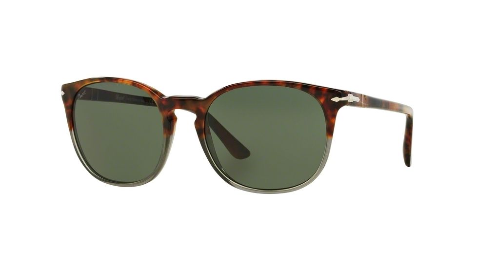 Persol PO3007S Single Vision Prescription Sunglasses PO3007S-102331-50 - Lens Diameter 50 mm, Frame Color Fuoco E Ardesia
