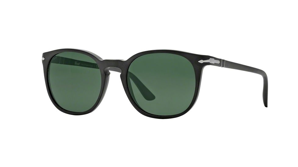 Persol PO3007S Single Vision Prescription Sunglasses PO3007S-900058-53 - Lens Diameter 53 mm, Frame Color Matte Black