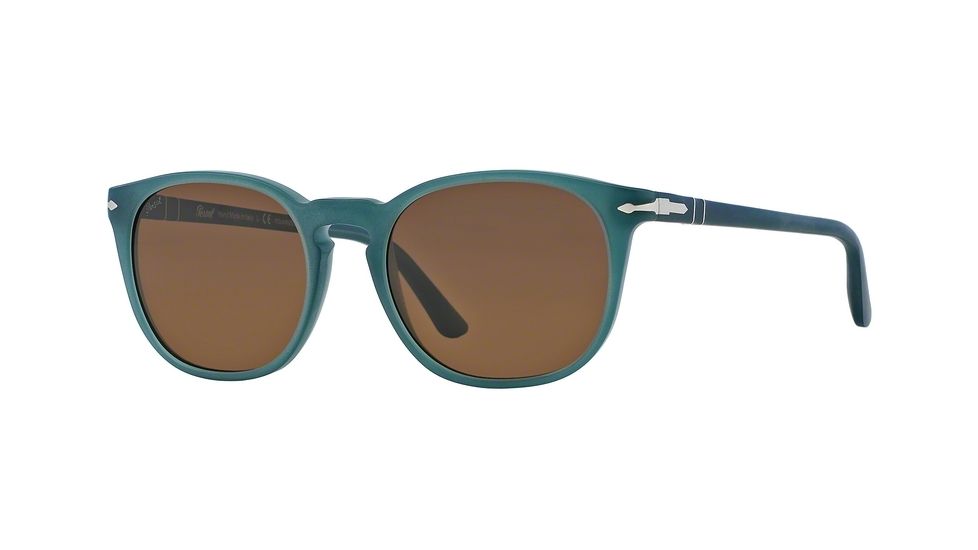 Persol PO3007S Single Vision Prescription Sunglasses PO3007S-901957-53 - Lens Diameter 53 mm, Frame Color Ossidiana