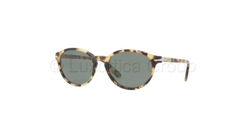 Persol PO3015S Single Vision Prescription Sunglasses PO3015S-124-31-5118 - Lens Diameter 51 mm, Frame Color Spotted Light Havana