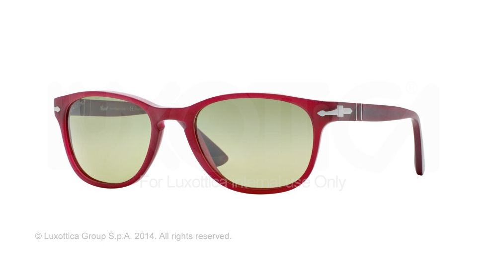 Persol PO3086S Bifocal Prescription Sunglasses PO3086S-902183-53 - Lens Diameter 53 mm, Frame Color Granato