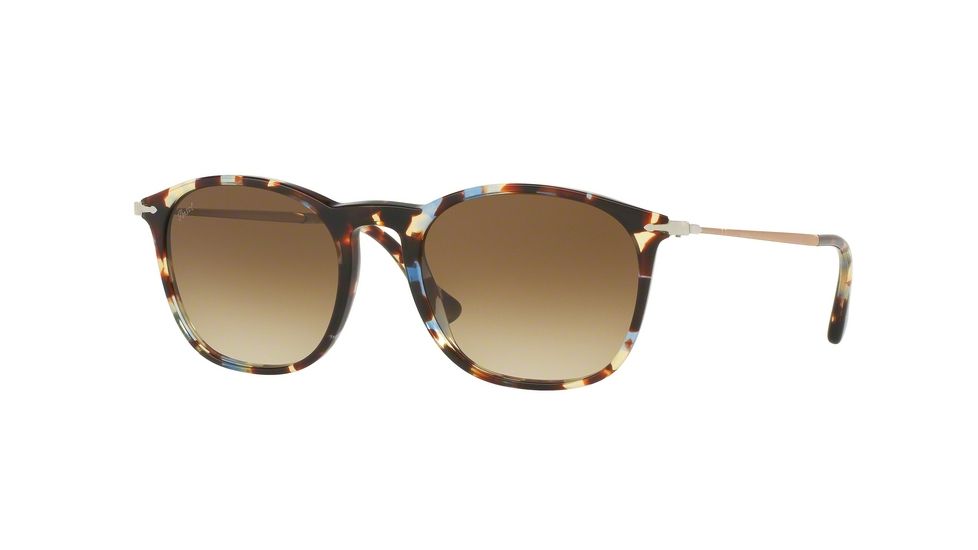 Persol PO3124S Progressive Prescription Sunglasses PO3124S-105851-50 - Lens Diameter 50 mm, Frame Color Havana Azure Brown