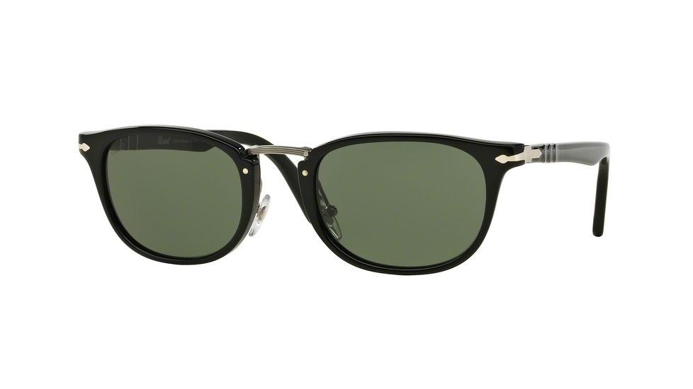 Persol PO3127S Single Vision Prescription Sunglasses PO3127S-95-31-50 - Lens Diameter 50 mm, Frame Color Black