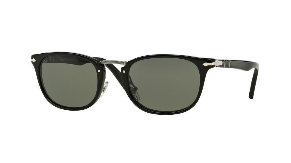Persol PO3127S Single Vision Prescription Sunglasses PO3127S-95-58-52 - Lens Diameter 52 mm, Frame Color Black