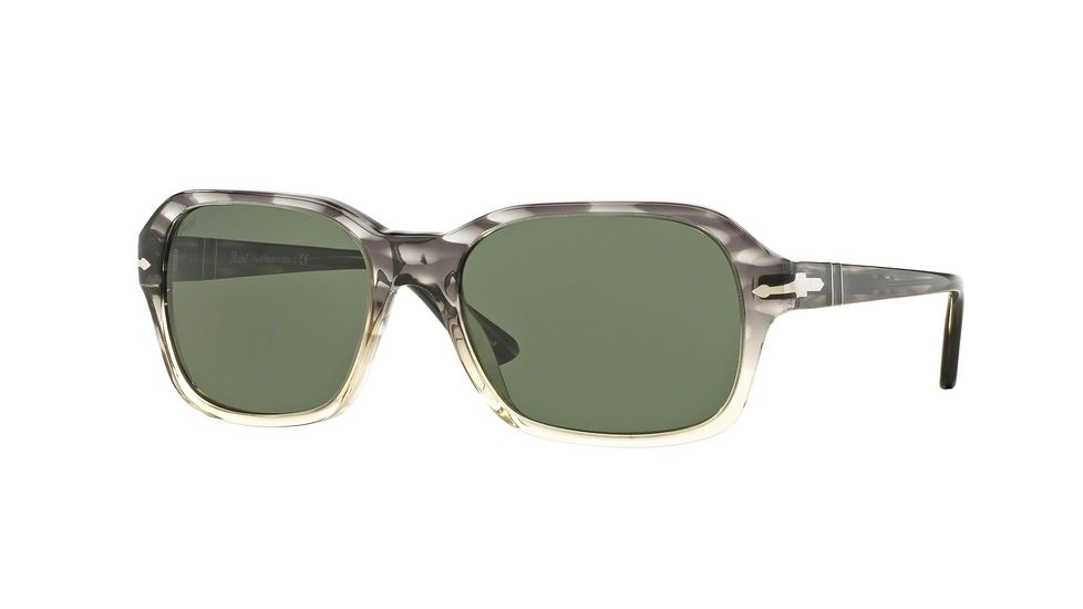 Persol PO3136S Progressive Prescription Sunglasses PO3136S-103931-57 - Lens Diameter 57 mm, Frame Color Striped Grey/grad Trasp