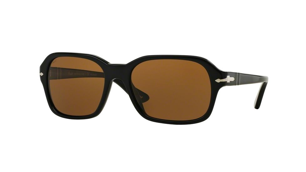Persol PO3136S Progressive Prescription Sunglasses PO3136S-95-57-57 - Lens Diameter 57 mm, Frame Color Black