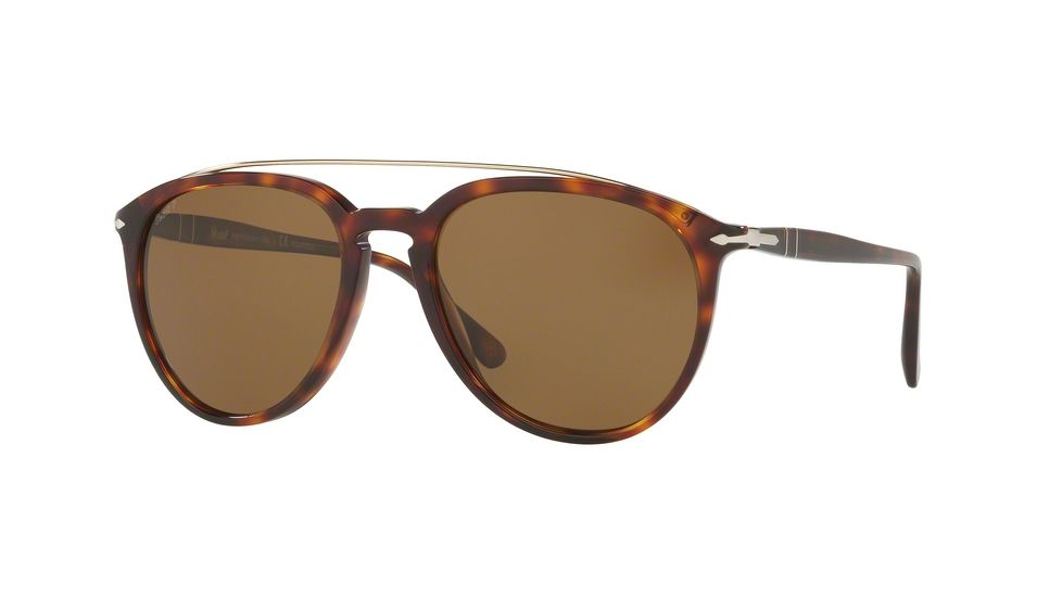 Persol PO3159S Bifocal Prescription Sunglasses, 55mm, Havana, PO3159S-901557-55-BI
