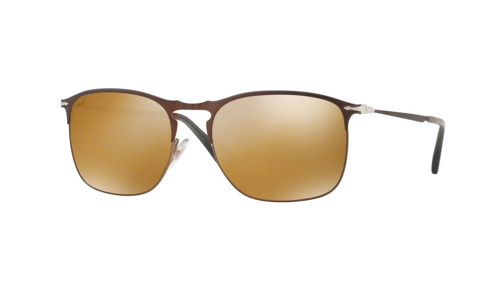 Persol PO7359S Bifocal Prescription Sunglasses PO7359S-1072W4-55 - Lens Diameter 55 mm, Frame Color Matte Brown / Brown