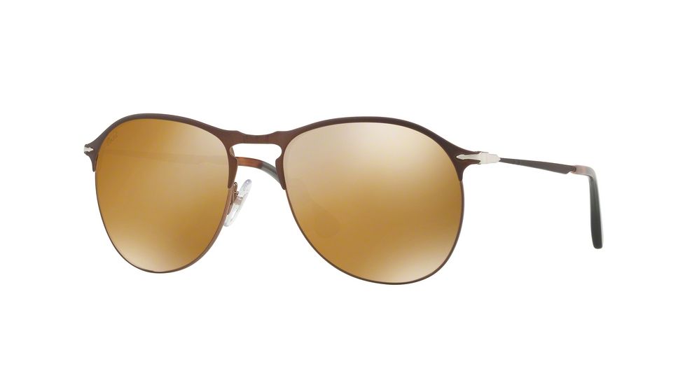 Persol PO7649S Progressive Prescription Sunglasses PO7649S-1072W4-53 - Lens Diameter 53 mm, Frame Color Matte Brown / Brown