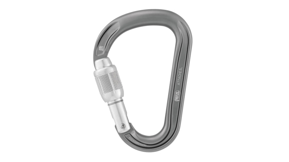 Petzl Attache Screw-Lock Carabiner, Gray, M038AA01