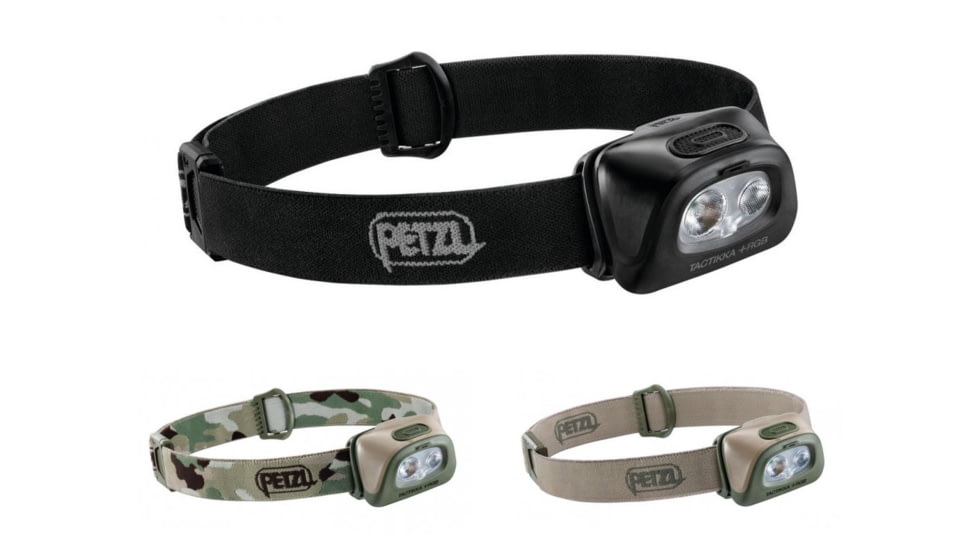 Petzl Tactikka Plus RGB LED Headlamp, Black, Camo, Desert