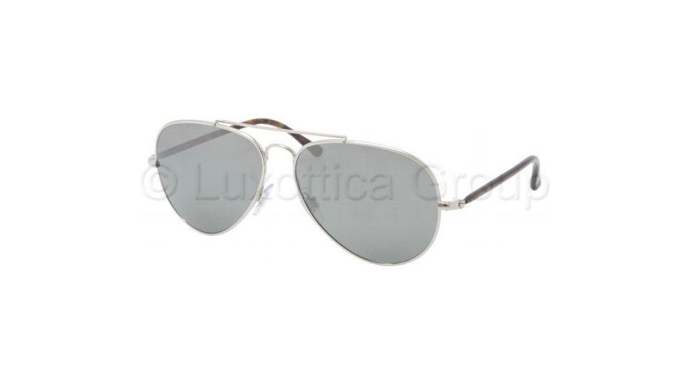 Polo PH3058 Single Vision Prescription Sunglasses PH3058-90016G-5814 - Lens Diameter 58 mm, Frame Color Shiny Silver
