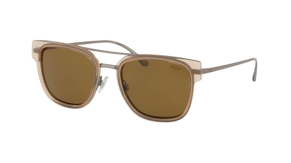 Polo PH3117 Progressive Prescription Sunglasses PH3117-934373-54 - Lens Diameter 54 mm, Frame Color Opalin Beige