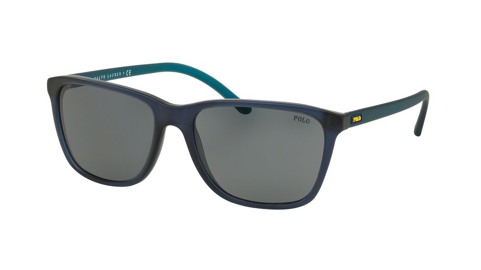 Polo PH4108 Progressive Prescription Sunglasses PH4108-527687-57 - Lens Diameter 57 mm, Frame Color Matte Cristal Blue