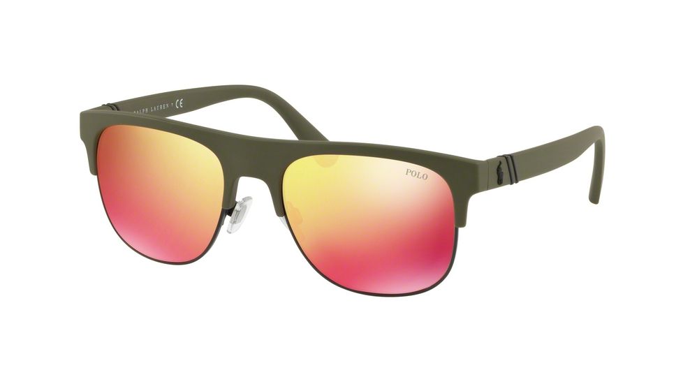 Polo PH4132 Prescription Sunglasses PH4132-52166Q-55 - Lens Diameter 55 mm, Frame Color Matte Olive