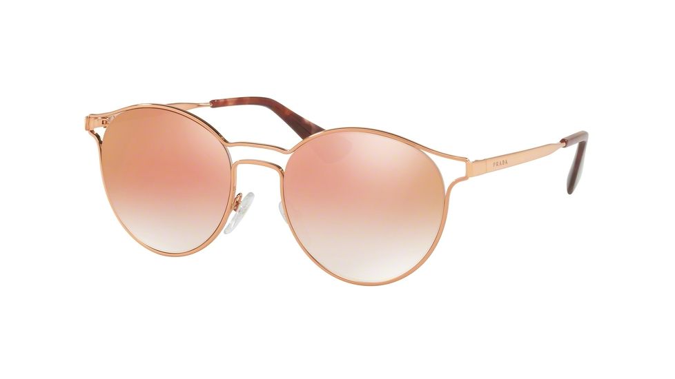 Prada CINEMA PR62SS Progressive Prescription Sunglasses PR62SS-SVFAD2-53 - Lens Diameter 53 mm, Frame Color Pink Gold