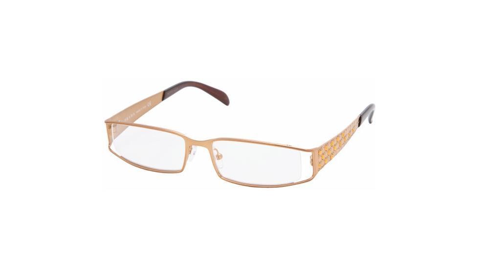 Prada Eyeglass Frames PR64LV 7OE1O1-5016 - Brass 