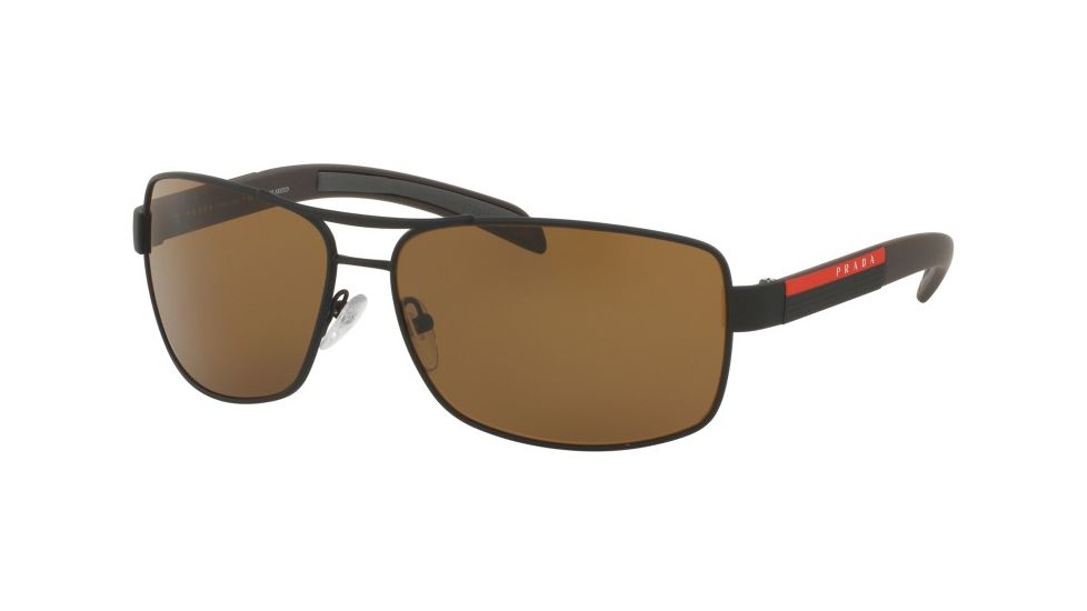 Prada PS54IS Bifocal Prescription Sunglasses PS54IS-UEA5Y1-65 - Lens Diameter 65 mm, Frame Color Brown Rubber