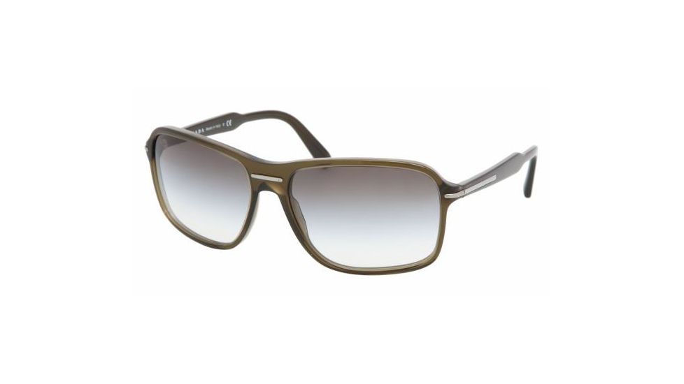 Prada PR02NS Progressive Sunglasses - Tobacco Green Gradient Frame / 61 mm Prescription Lenses, 0AQ4M1-6116