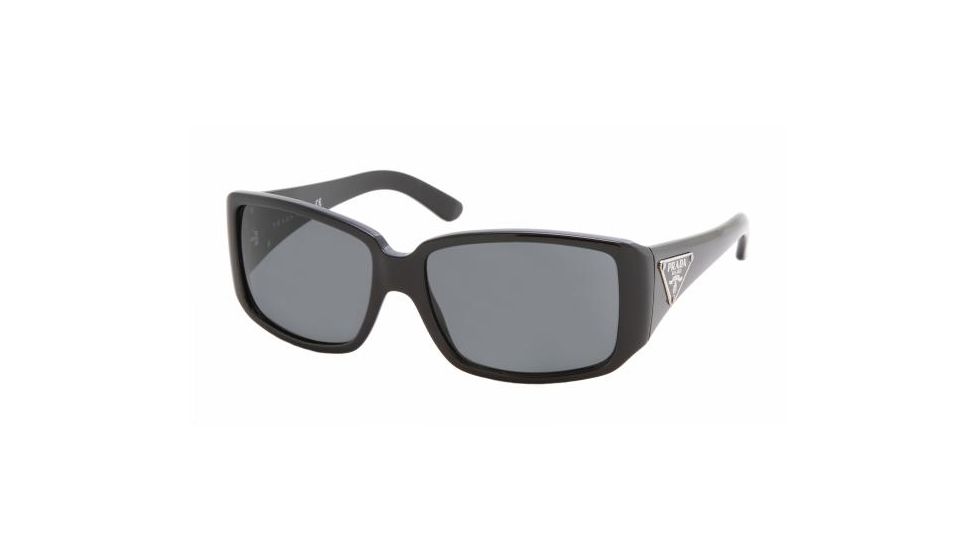 Prada PR16LS Single Vision Prescription Sunglasses PR16LS-1AB1A1-5715 - Lens Diameter 57 mm, Frame Color Gloss Black