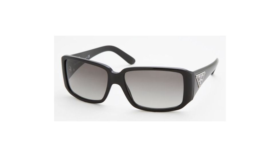 Prada PR16LS Single Vision Prescription Sunglasses PR16LS-1AB3M1-5715 - Lens Diameter 57 mm, Frame Color Gloss Black