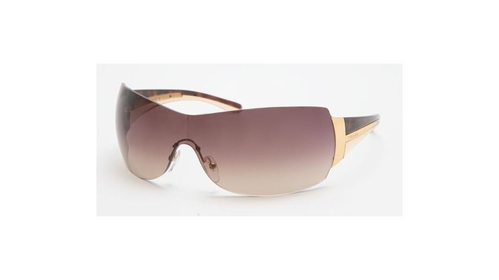 Prada PR 54GS Sunglasses Styles - Shiny Gold Frame / Brown Gradient Lenses, 5AK2Z1-0142
