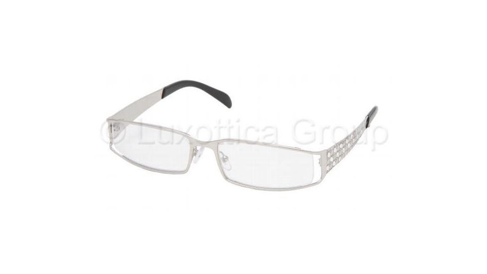 Prada PR 64LV Eyeglasses Styles - Silver Frame w/Non-Rx 50 mm Diameter Lenses, 1BC1O1-5016