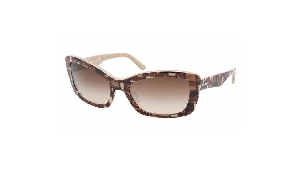 Prada PR03NS #BF36S1 - Top Mimetic Burnt / Caramel Frame, Brown Gradient Lenses