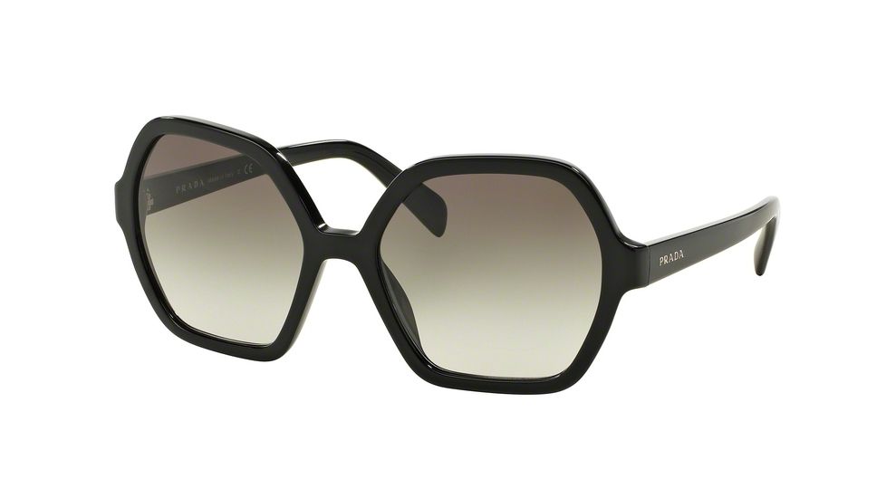 Prada PR06SSF Sunglasses 1AB0A7-56 - Black Frame, Grey Gradient Lenses