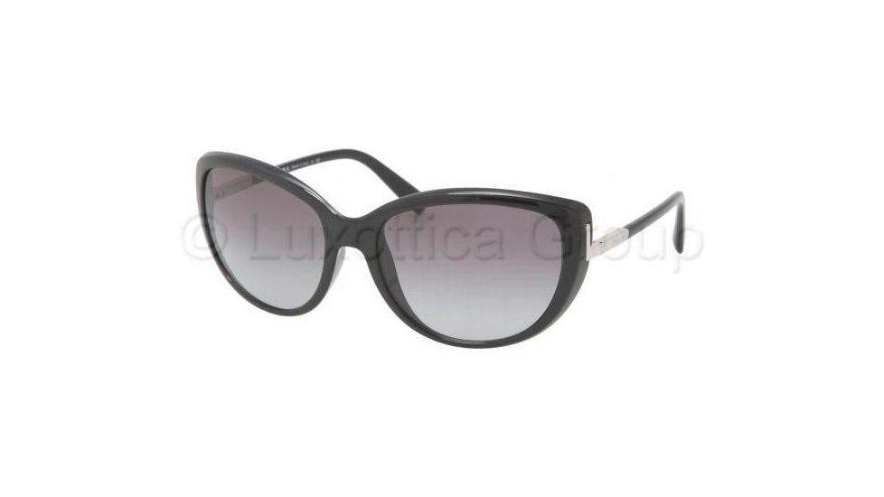 Prada PR07OS Single Vision Prescription Sunglasses PR07OS-1AB3M1-5917 - Frame Color Black, Lens Diameter 59 mm