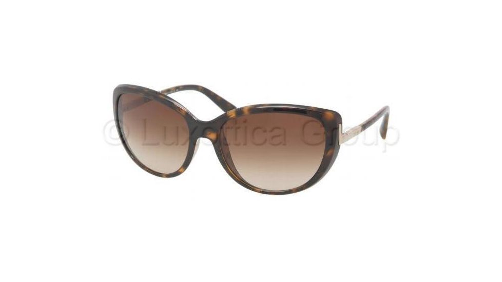 Prada PR07OS Single Vision Prescription Sunglasses PR07OS-2AU6S1-5917 - Lens Diameter 59 mm, Frame Color Havana