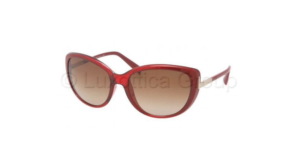 Prada PR07OS Single Vision Prescription Sunglasses PR07OS-IAE1Z1-5917 - Lens Diameter 59 mm, Frame Color Ruby Transparent Gradient